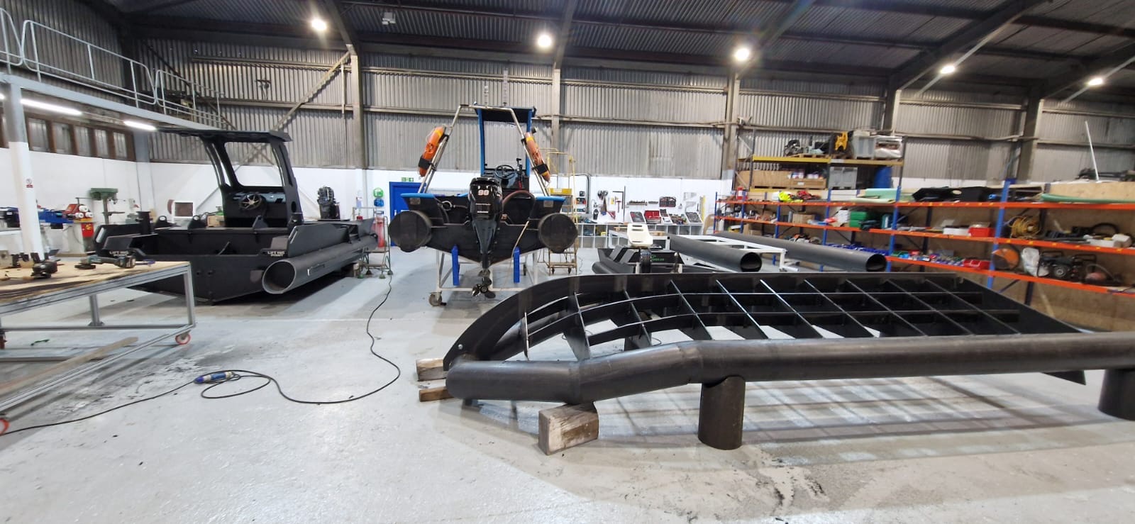 Phoenix and Stormrider HDPE workboats on trailers